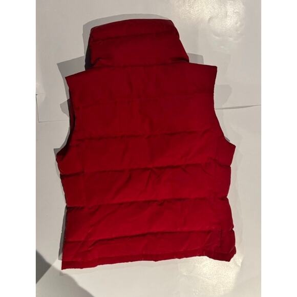 Talbots Red Puffer Vest Women’s Medium Hooded Zip Front Quilted Winter Vest - Picture 7 of 8